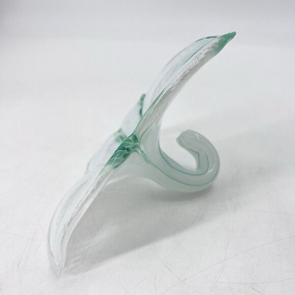 Set of 4 Vintage Murano Blown Glass Flowers Red Green Blue - Picture 8 of 16